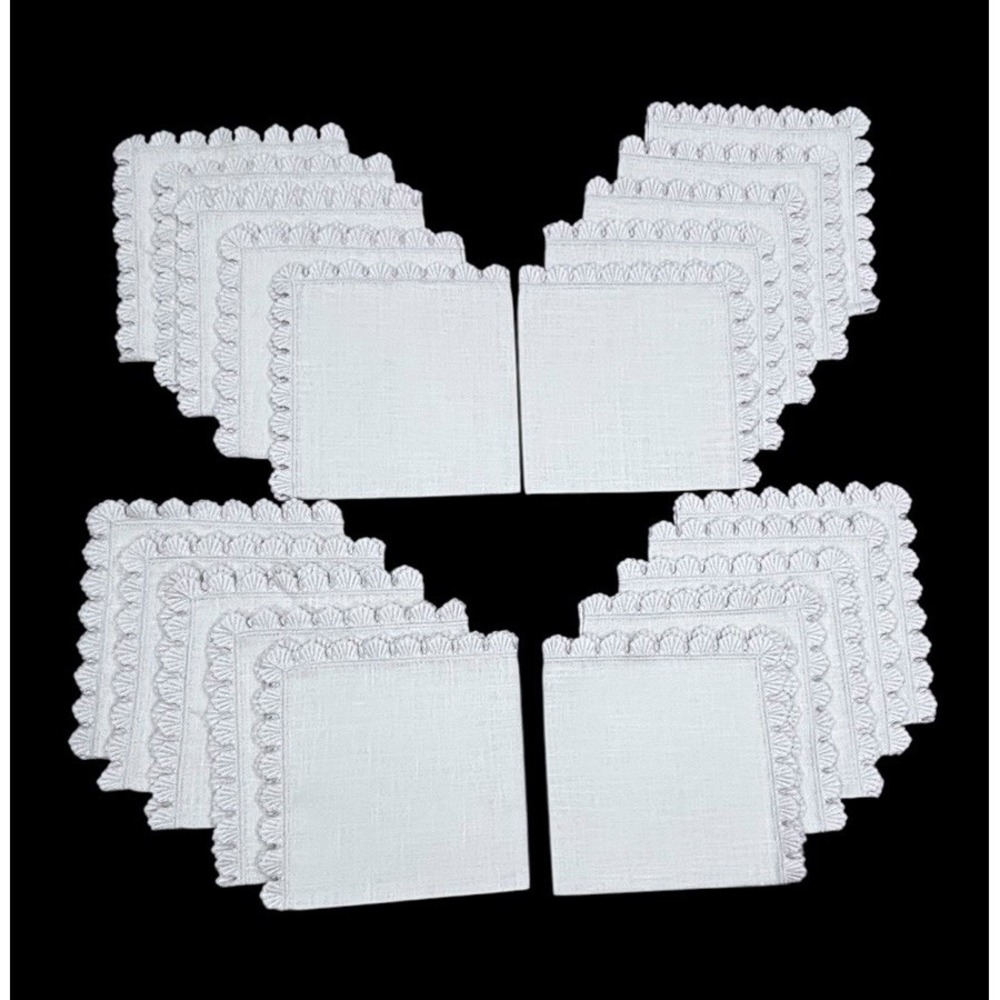 Linen‎ Napkins 16x16 Ivory Bridal 20 Total
